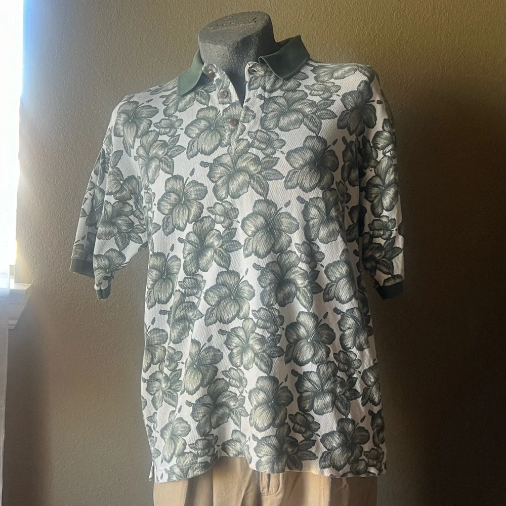 Vintage Bert Pulitzer Preppy Ivy League Resort Wear Polo - Size L - PTP ~23“ - Picture 1 of 10